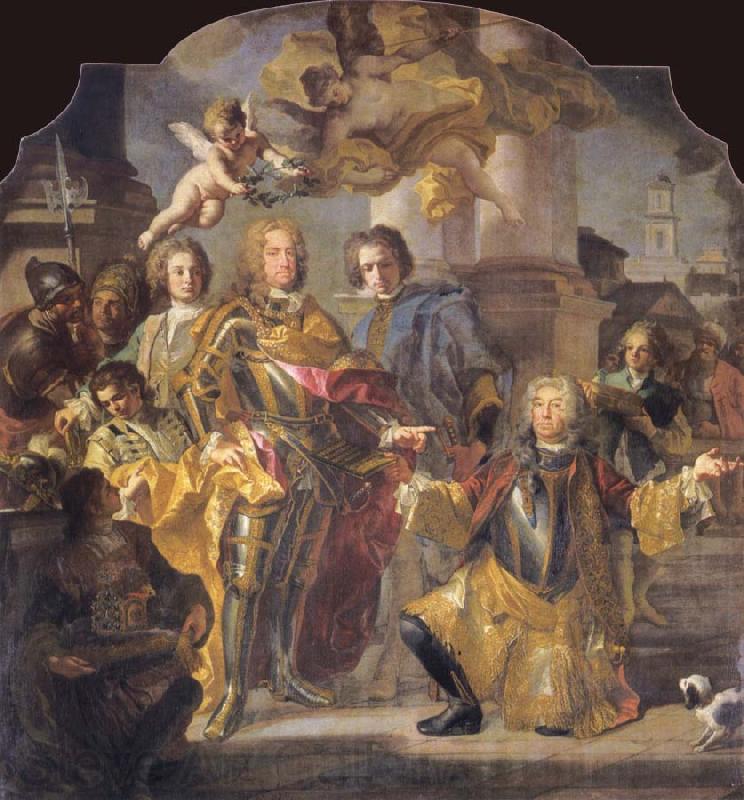 Francesco Solimena Charles VI and Count Gundaker Althann France oil painting art